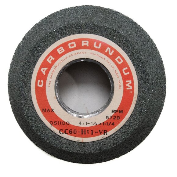 Carborundum Grinding Wheel 4"x1-1/4" 60 Grit Industrial Abrasive CC60-H1-VR Max - Picture 1 of 3